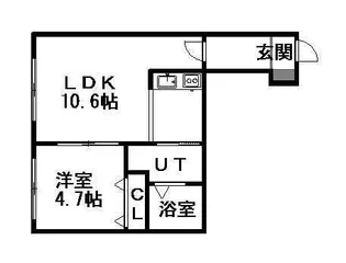 ブランノワール苗穂【203号室】の間取り
