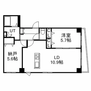 HILLS GARDEN 東札幌【2階】の間取り