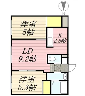 コンフォール平岸【1階】の間取り