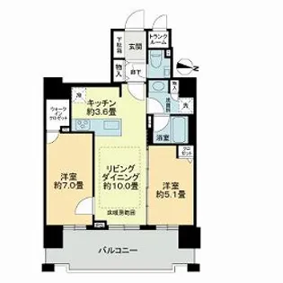ライオンズ札幌中央レガシア【0505号室】の間取り