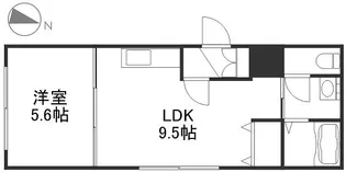 パームヒル南郷Ⅱ【00405号室】の間取り