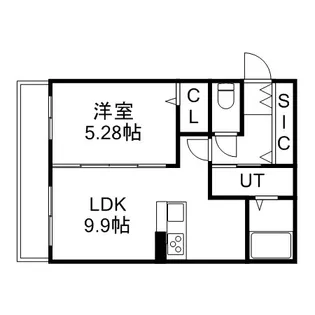 グロワール平和通 (GLOIR平和通)【2階】の間取り