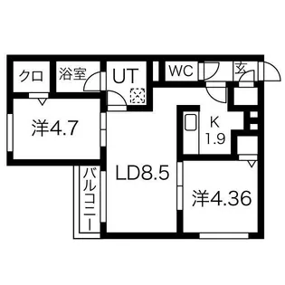 LUMIE’RE平岸【4階】の間取り