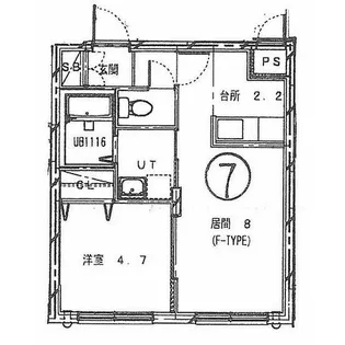 プレイオーネ菊水【4階】の間取り