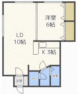 幌東ハイツ【1号室】の間取り