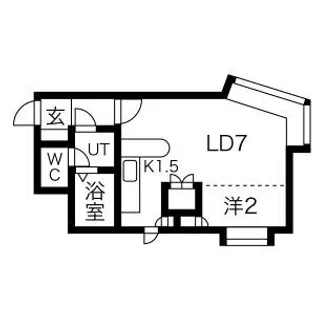 ノースシティ東札幌【3号室】の間取り