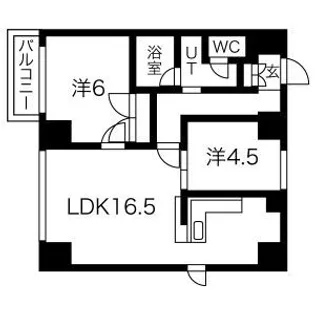 ル・リバージュ豊平【902号室】の間取り