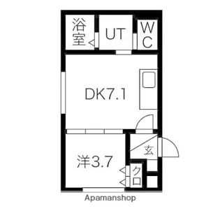 メニーズコート東屯田通【1階】の間取り