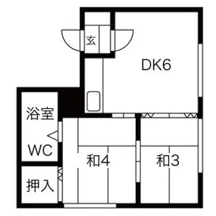 マンション勝【5号室】の間取り