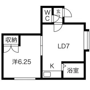フォレスト豊平公園【206号室】の間取り