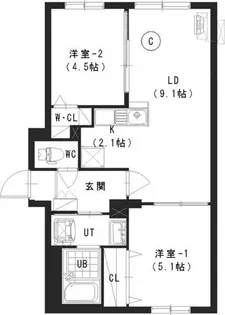 セレーノ南11条【4階】の間取り