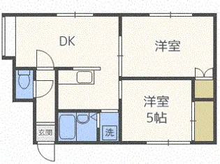コンフォートA45【205号室】の間取り