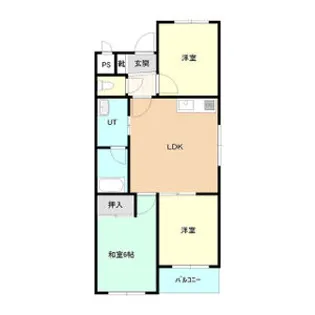 第2パールハイム【5階】の間取り