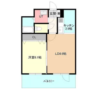 インペリアルエバー中島公園Ⅱ【2階】の間取り