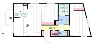 ラヴェーラ円山鳥居前【4階】の間取り