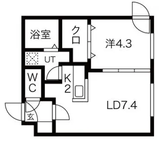 FLANDRE平岸(フランドールヒラギシ)【4階】の間取り
