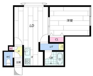 ヴィレッジ精進河公園【1階】の間取り