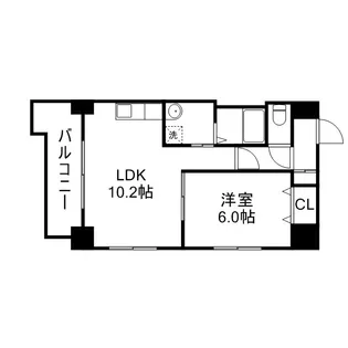 COURTYARD【701号室】の間取り