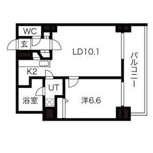 グランドタワー札幌【16階】の間取り