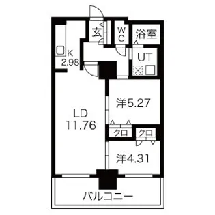 パシフィックタワー札幌【4階】の間取り
