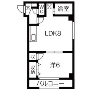 ニューウェイブプラザ豊平【3階】の間取り