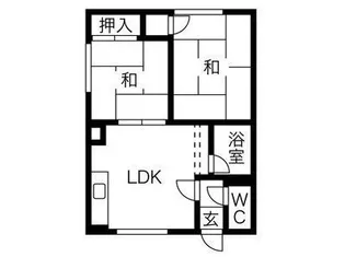 コーポ谷【3号室】の間取り