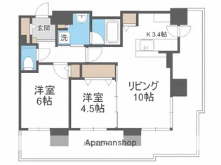 ブランズタワーアイム札幌大通公園【3階】の間取り