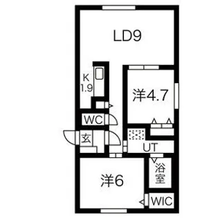 シュア・コート月寒【2階】の間取り