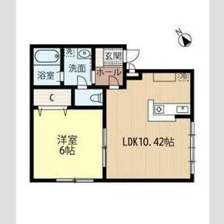 イーホライズン美園【4階】の間取り