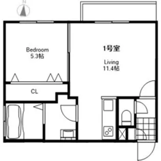 ローワン【3階】の間取り