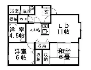 ルミエールメゾン【202号室】の間取り