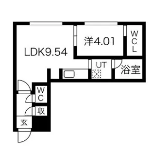 1LDKの間取り画像