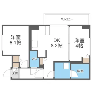 ラ・クラッセ札幌リードスクエア【208号室】の間取り
