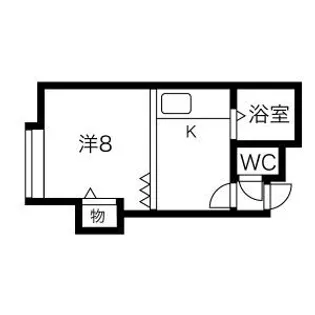 フラットJ学園前【202号室】の間取り