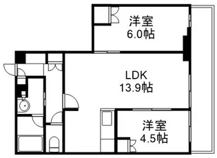 ライオンズタワー札幌【1704号室】の間取り