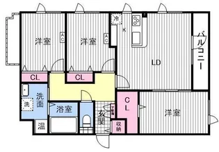 鍋島ハイツⅠ【401号室】の間取り