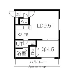 プリヴィエール美園【3階】の間取り