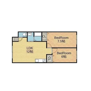かじのハイツ南沢【105号室】の間取り