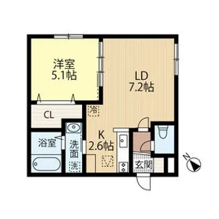 LA CONFORTO野幌【103号室】の間取り