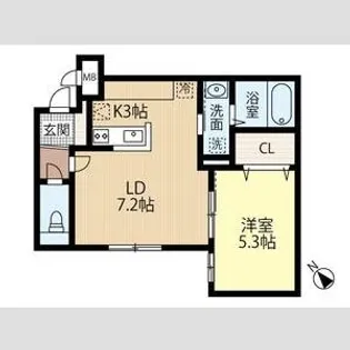 LA CONFORTO野幌【406号室】の間取り