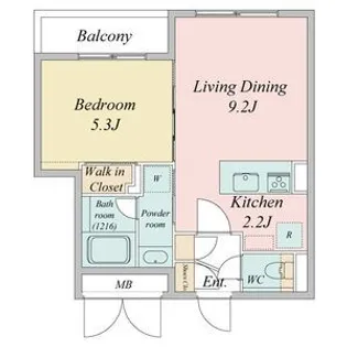LIVECASA白石【0410号室】の間取り