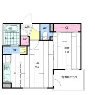 ヴェネーノ円山【1階】の間取り
