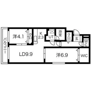 FLORES澄川【4階】の間取り