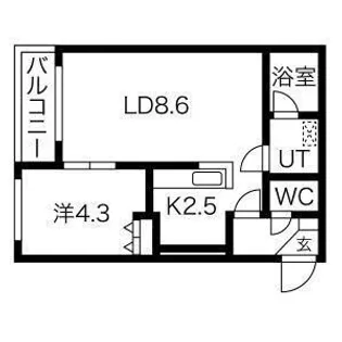 フェリシアコート【301号室号室】の間取り