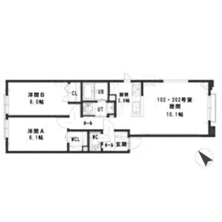 パストラーレワン・テン白石【1階】の間取り