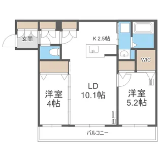 アルファスクエア菊水2条【00405号室】の間取り