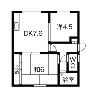 コーポ北住【1階】の間取り