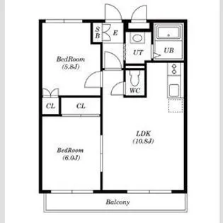 サントピア【408号室号室】の間取り