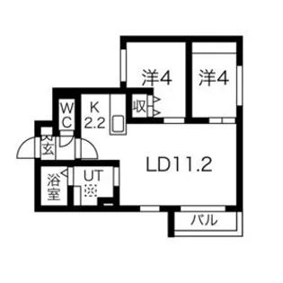 トロワセリーヌ【00401号室】の間取り