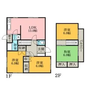北海道札幌市白石区菊水元町二条1丁目【一戸建】の間取り